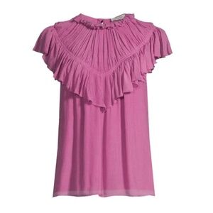 Rebecca Taylor Pink Ruffle Top